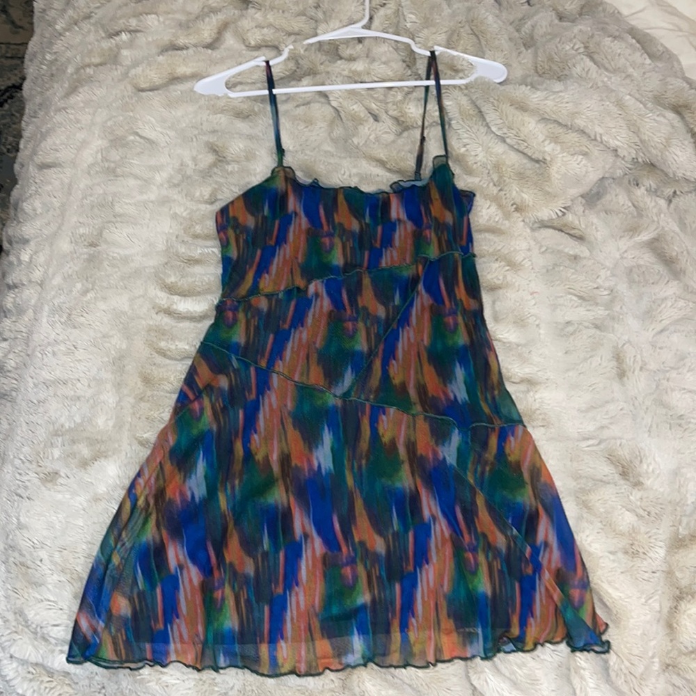 Urban outfitters multicolor mesh dress